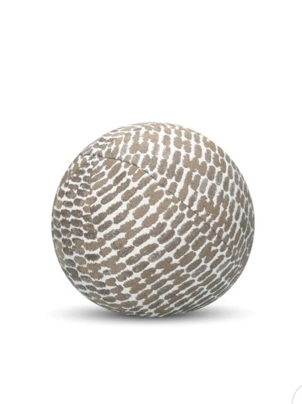 Elaine Smith Luxury Thumbprint Patterned Sphere Latte Orb Round Pillow Outdoor